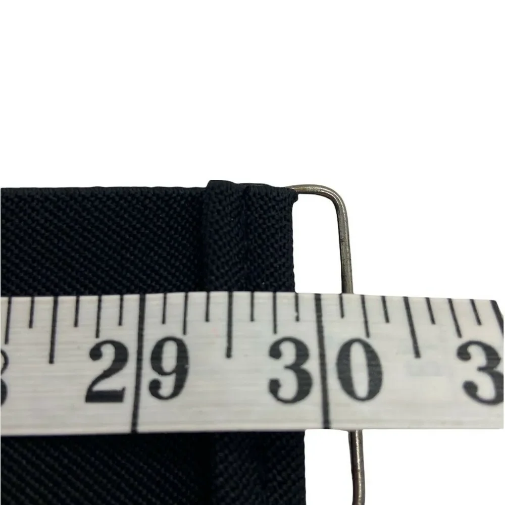 Novelty Stretch Elastic Belt Vintage 80s Women's Black Silver Tone Metal Clasp